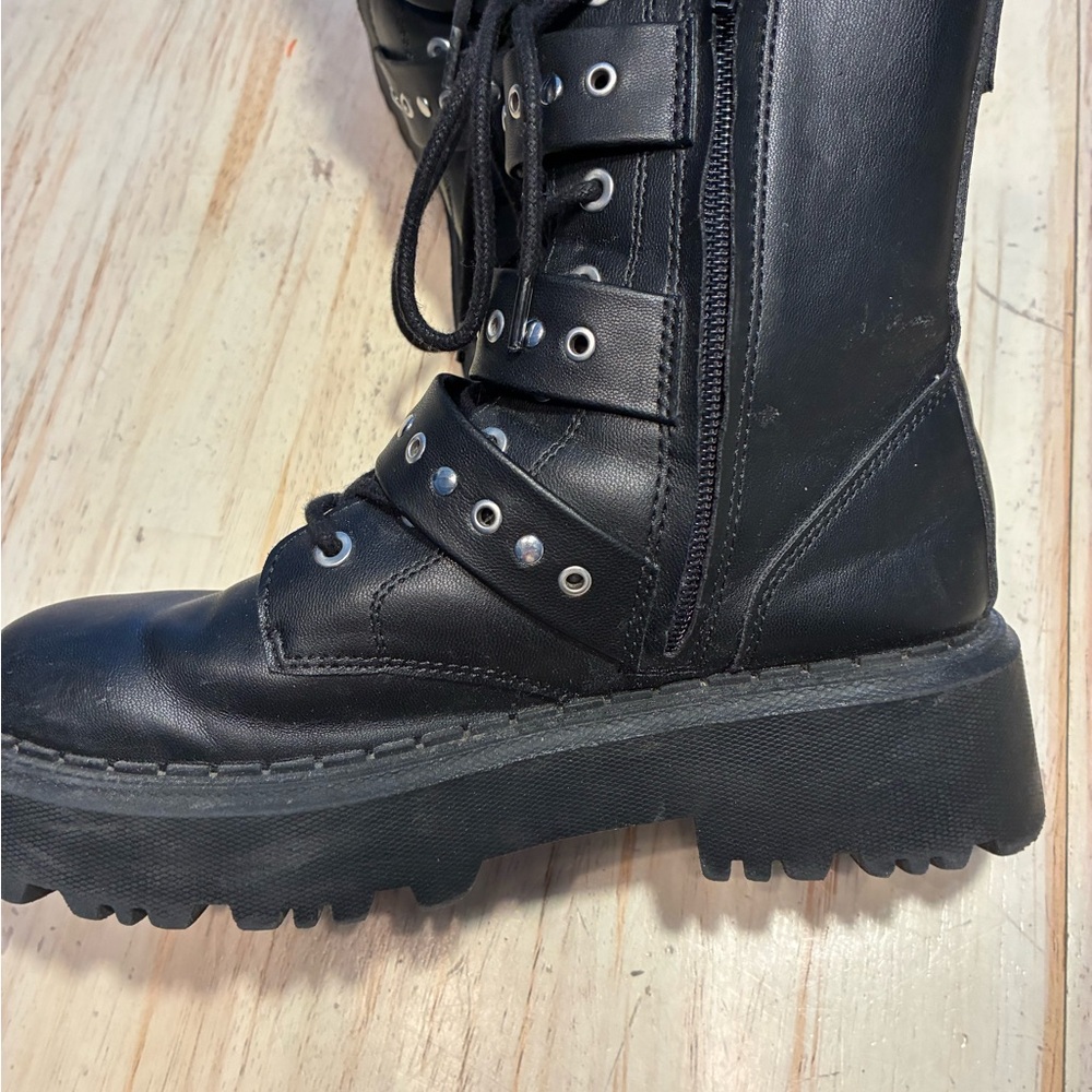 Zara chunky biker/platform boots - Picture 3 of 4